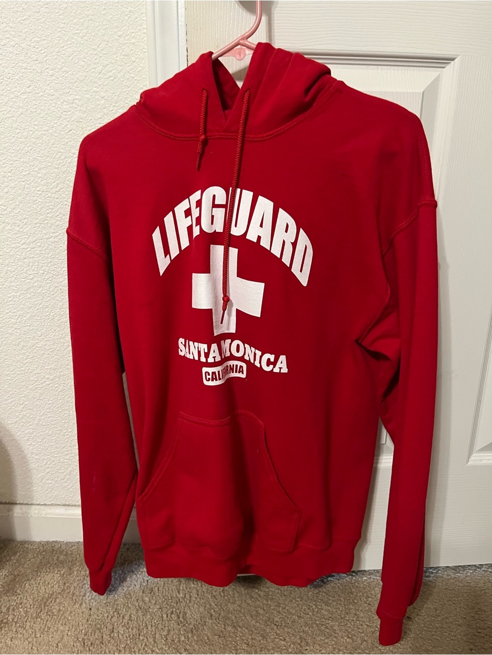 Lifeguard Santa Monica Red Hooded Sweatshirt